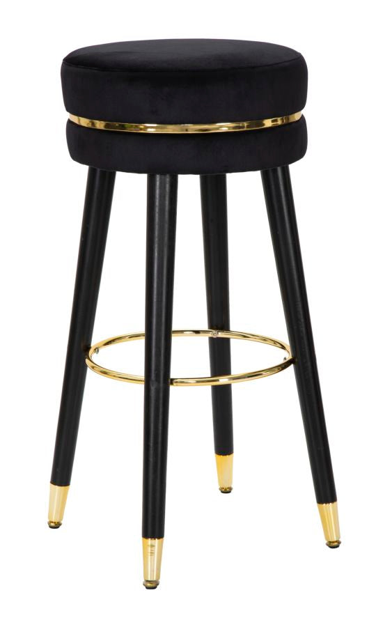Barkruk Paris Zwart/Goud 74x35x35 cm