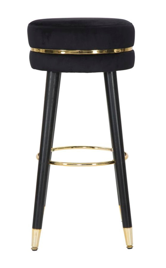 Barkruk Paris Zwart/Goud 74x35x35 cm