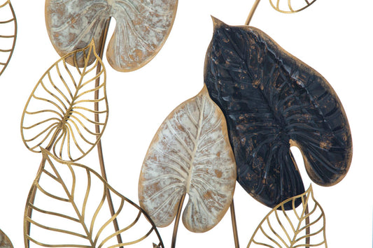 Iron Panel Century Bladeren Wanddecoratie 100x66x4.5 cm