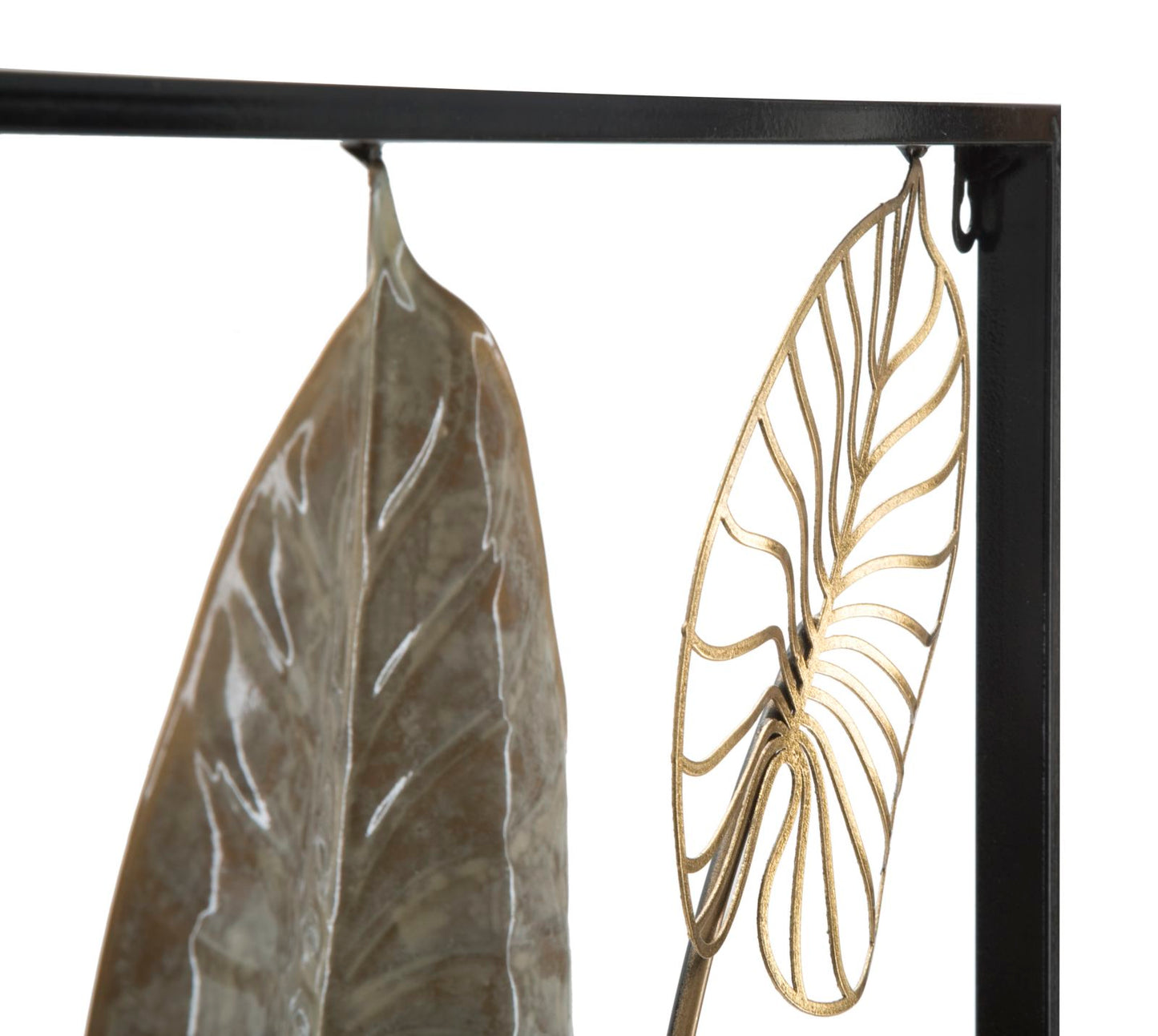Iron Panel Century Bladeren Wanddecoratie 100x66x4.5 cm