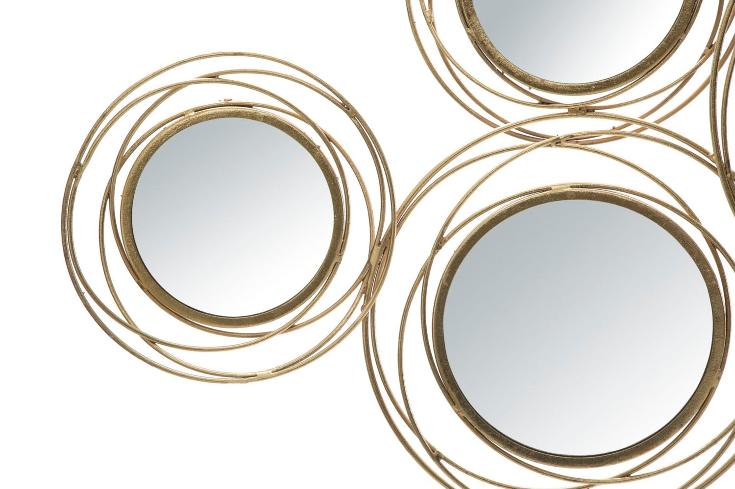 Gouden Wandpaneel Met Spiegels Rond 53.5x124.5x4 cm