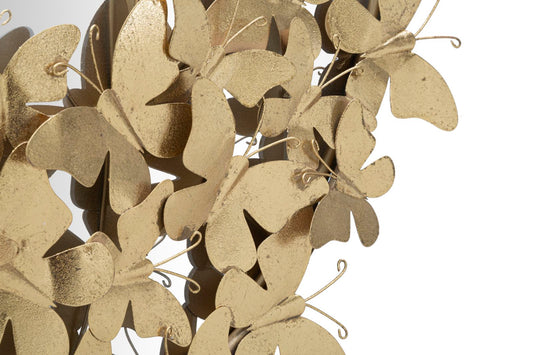 Ovale Wandspiegel Butterfly Goud 89.5x59x3 cm