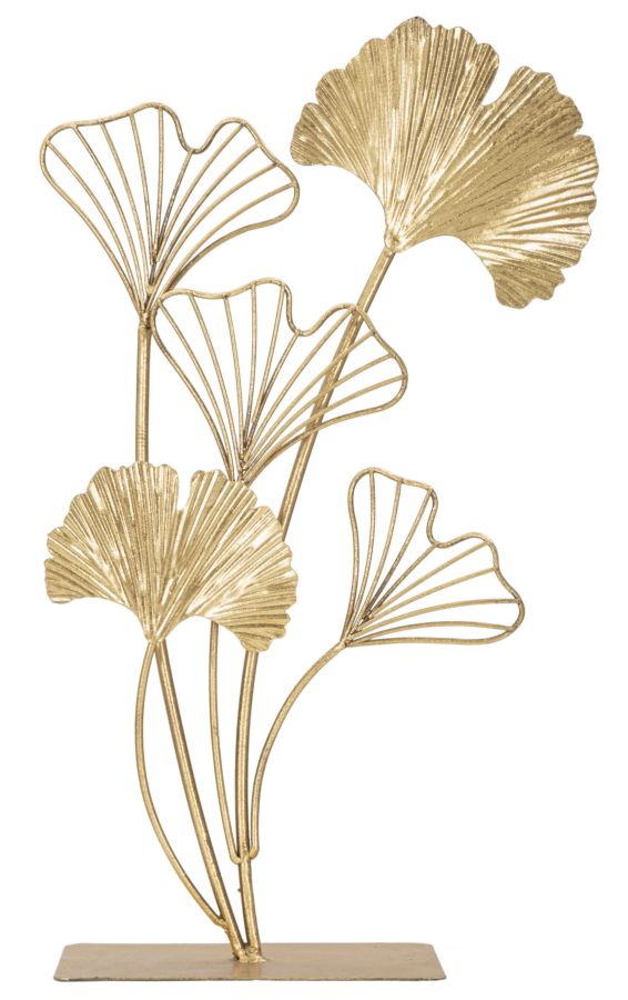 Sculptuur Blad Goud 44.5x26x11.5 cm