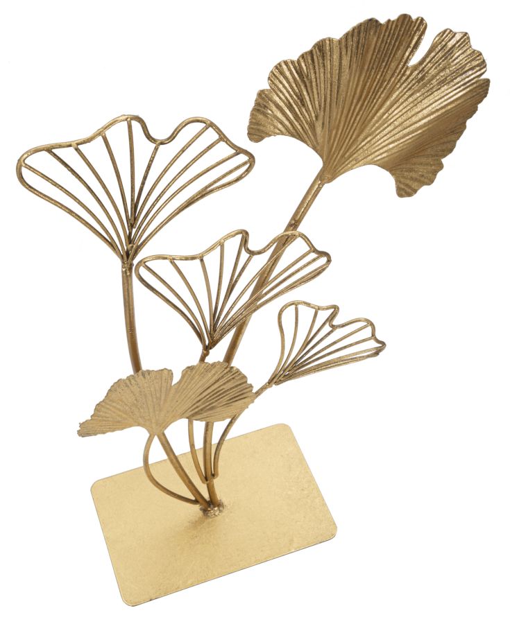 Sculptuur Blad Goud 44.5x26x11.5 cm