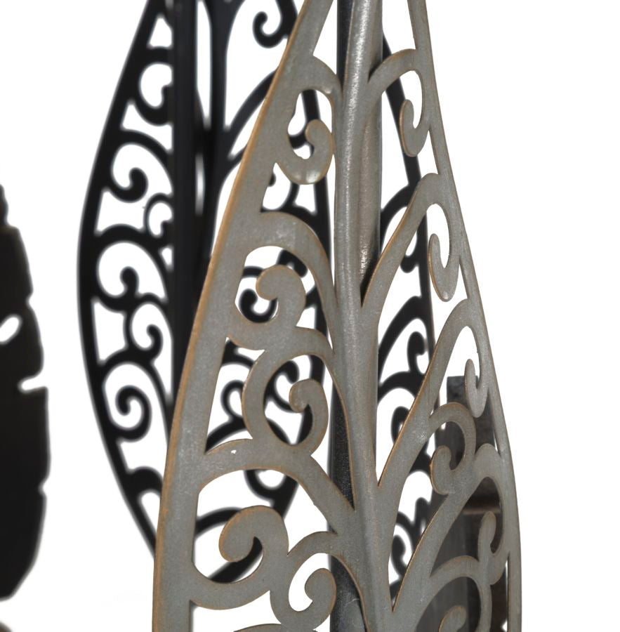 Bijzettafel Ferro E Legno Bladeren Set 2 Stuks