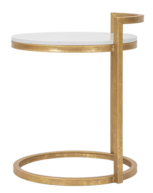 Ronde Bijzettafel Marmer Glam 50.5x40.5x40.5 cm