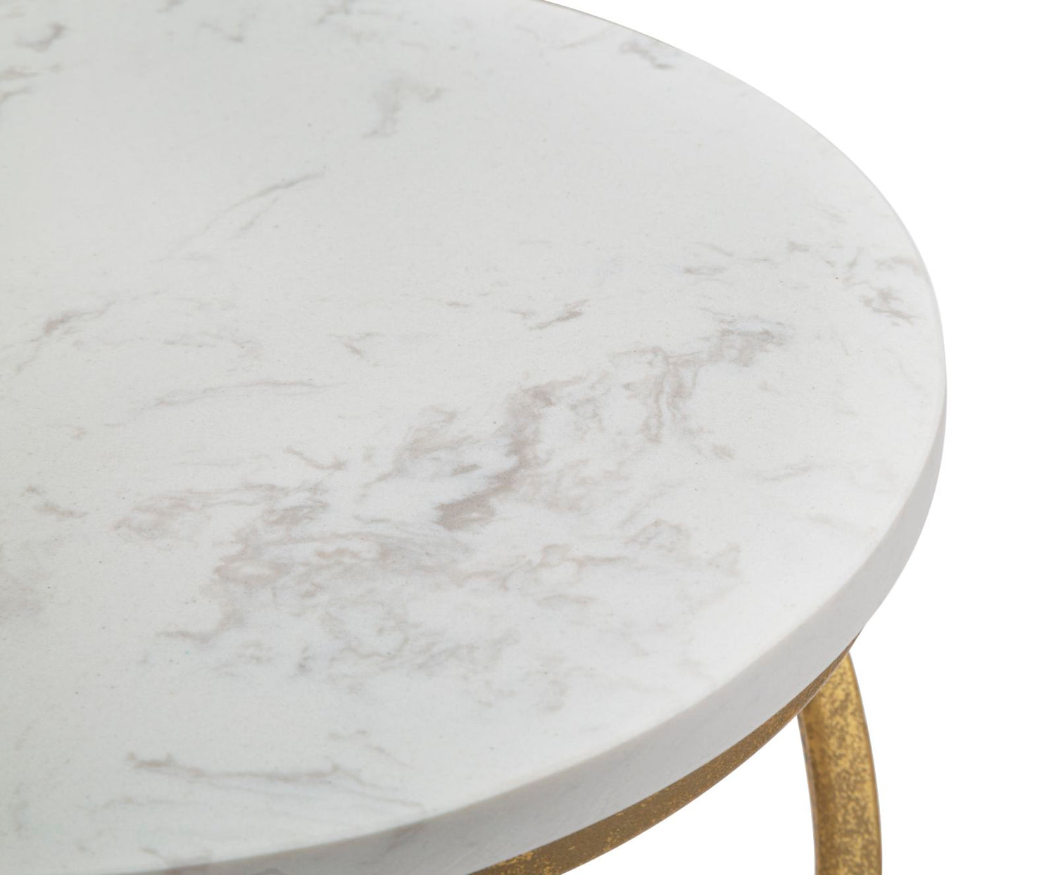 Bijzettafel Spiral Marble Goud 47.5x27.5x27.5 cm
