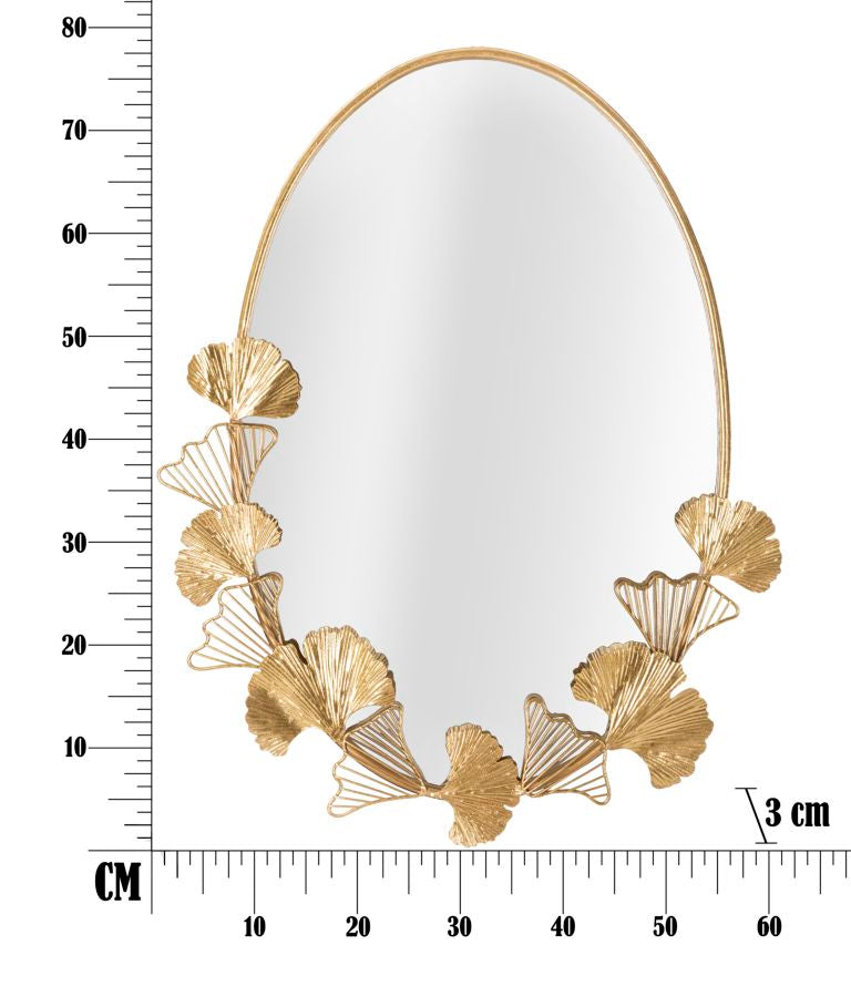 Wandspiegel Bladeren Glam Goud 78x61.5x3 cm