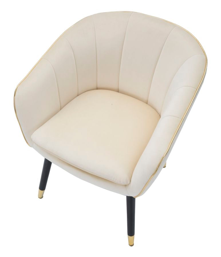 Fauteuil Paris Crema/Gold 78x62x58 cm