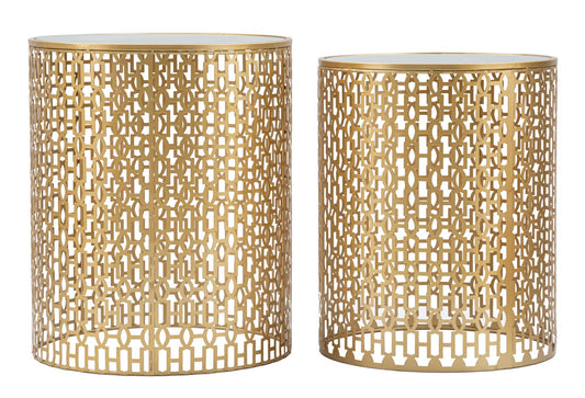 Bijzettafel Set Oblin Goud - 2 Stuks