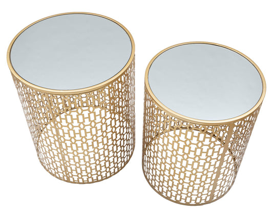 Bijzettafel Set Oblin Goud - 2 Stuks