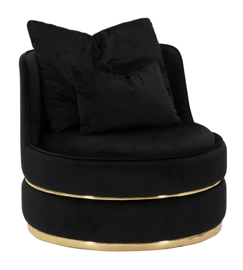 Fauteuil Paris Space Nero/Gold 72x84x84 cm