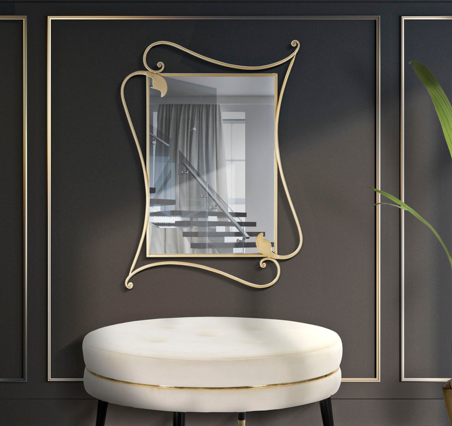 Wandspiegel Petal Goud 110x80x4 cm