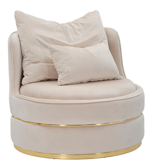 Fauteuil Paris Space Crema/Gold 72x84x84 cm
