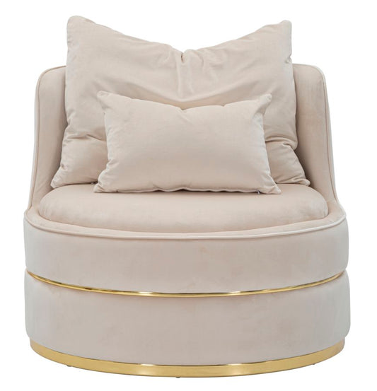Fauteuil Paris Space Crema/Gold 72x84x84 cm