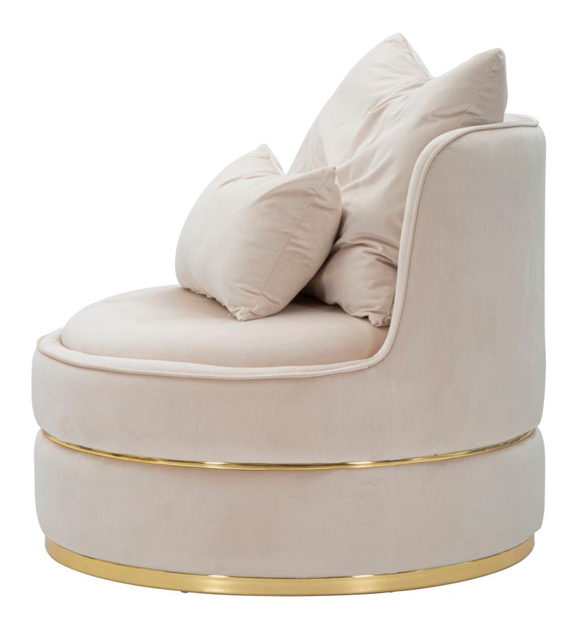 Fauteuil Paris Space Crema/Gold 72x84x84 cm