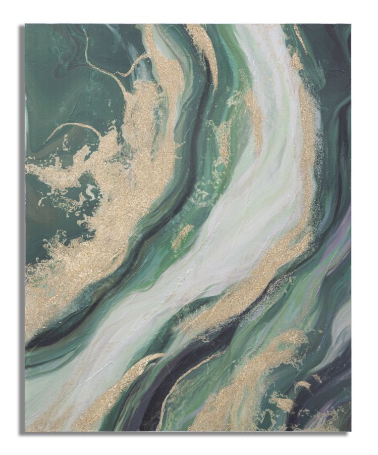 Wandschilderij Greenery Glam 100x80x2.8 cm