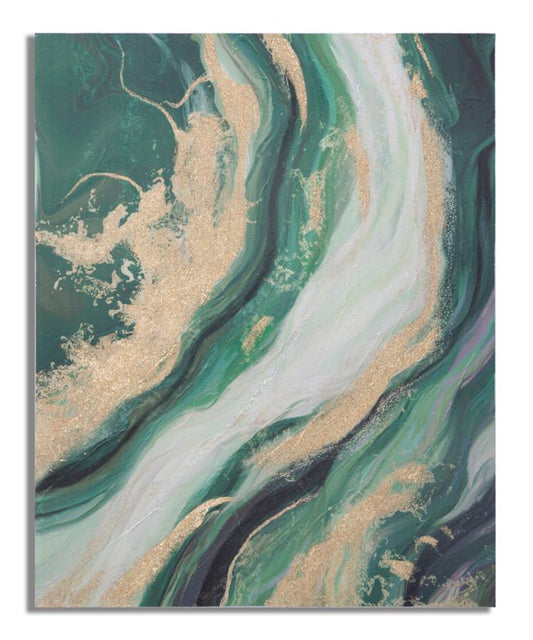 Wandschilderij Greenery Glam 100x80x2.8 cm