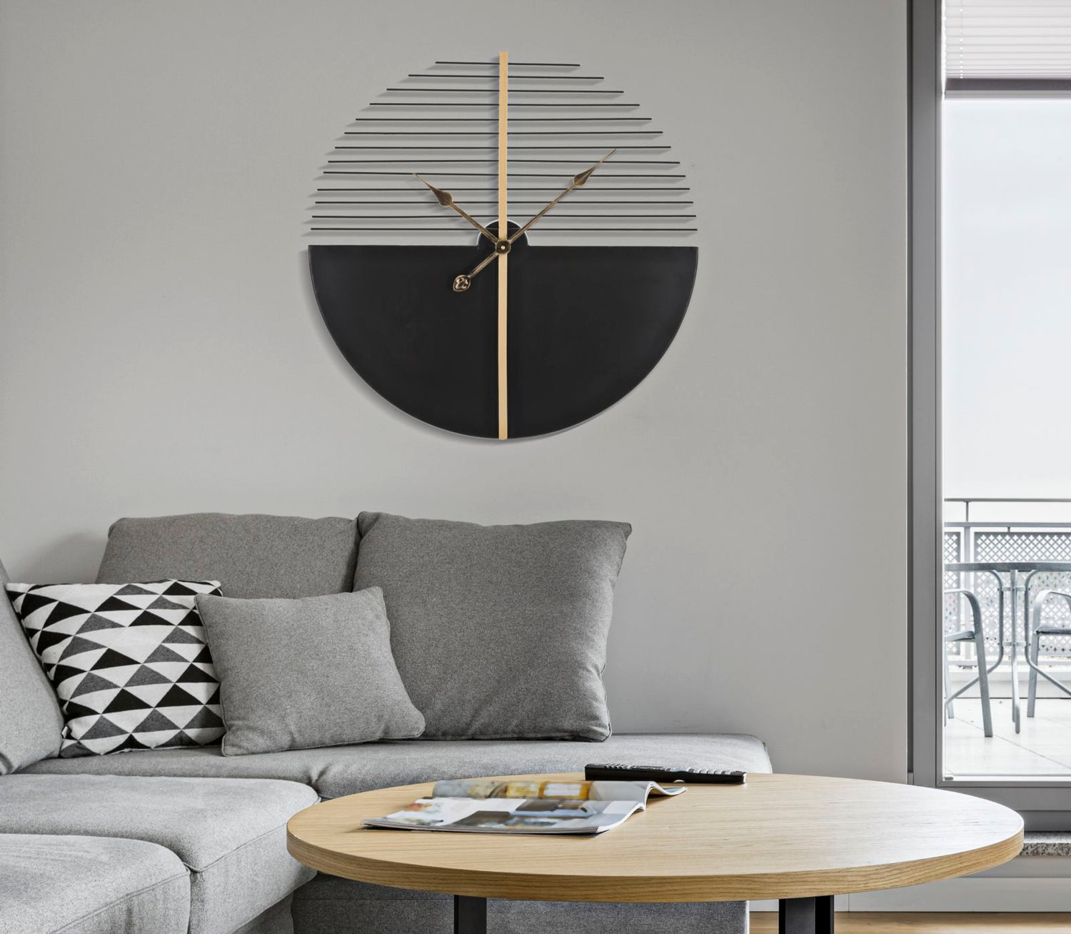 Wandklok Glam Stick 60x60x4.5 cm
