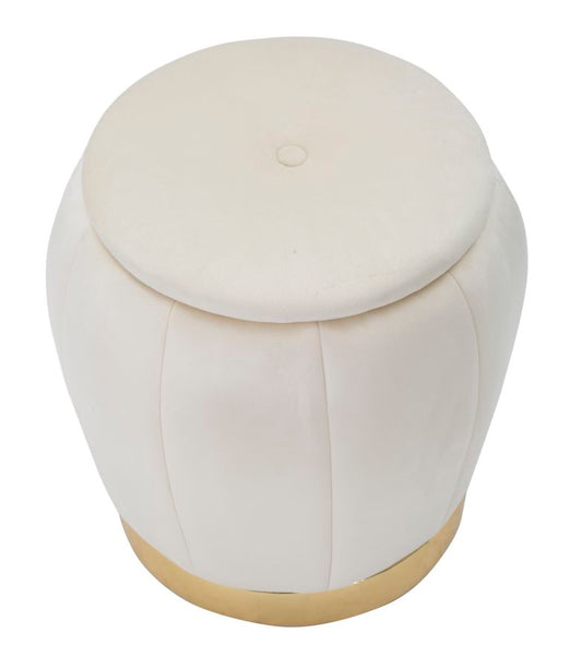 Poef Opbergbox Paris Crema/Gold 43x43x43 cm