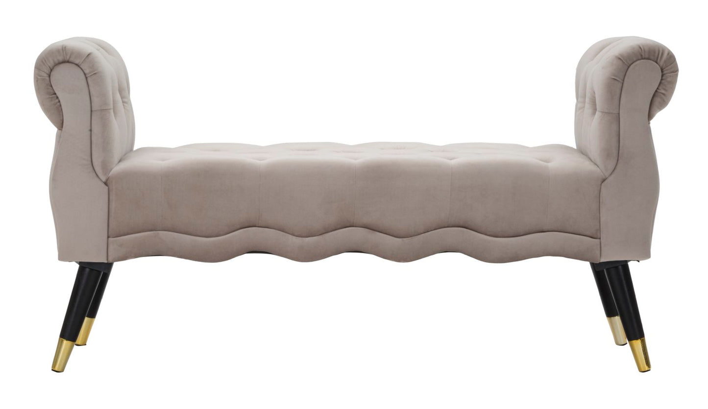 Zitbank Paris Grigia Gold 60x120x40 cm