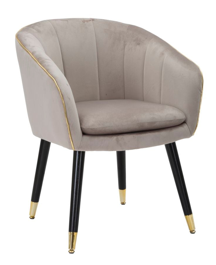 Fauteuil Paris Grijs/Goud 78x62x58 cm