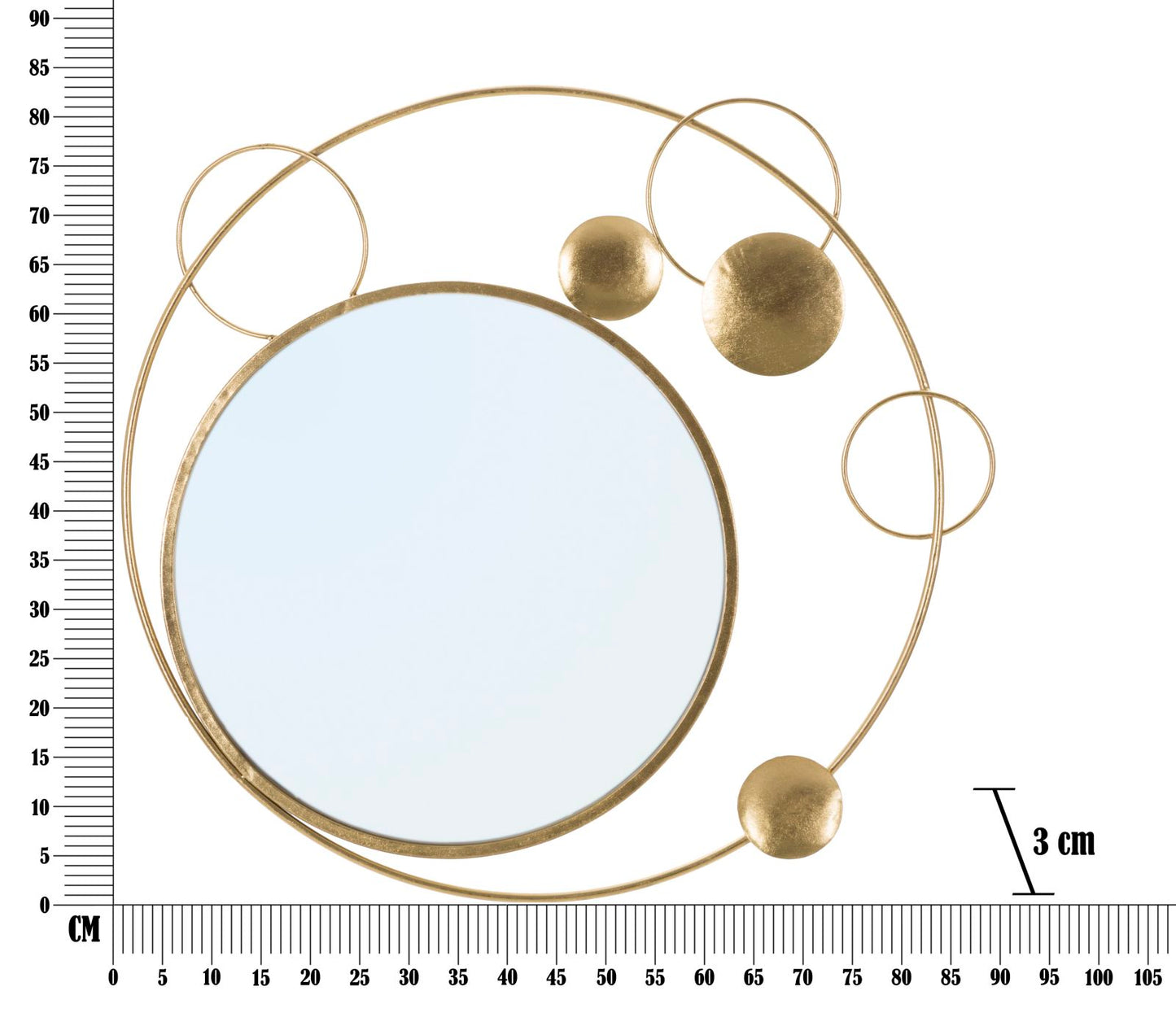 Wandspiegel Planet Glam 83x90x3 cm