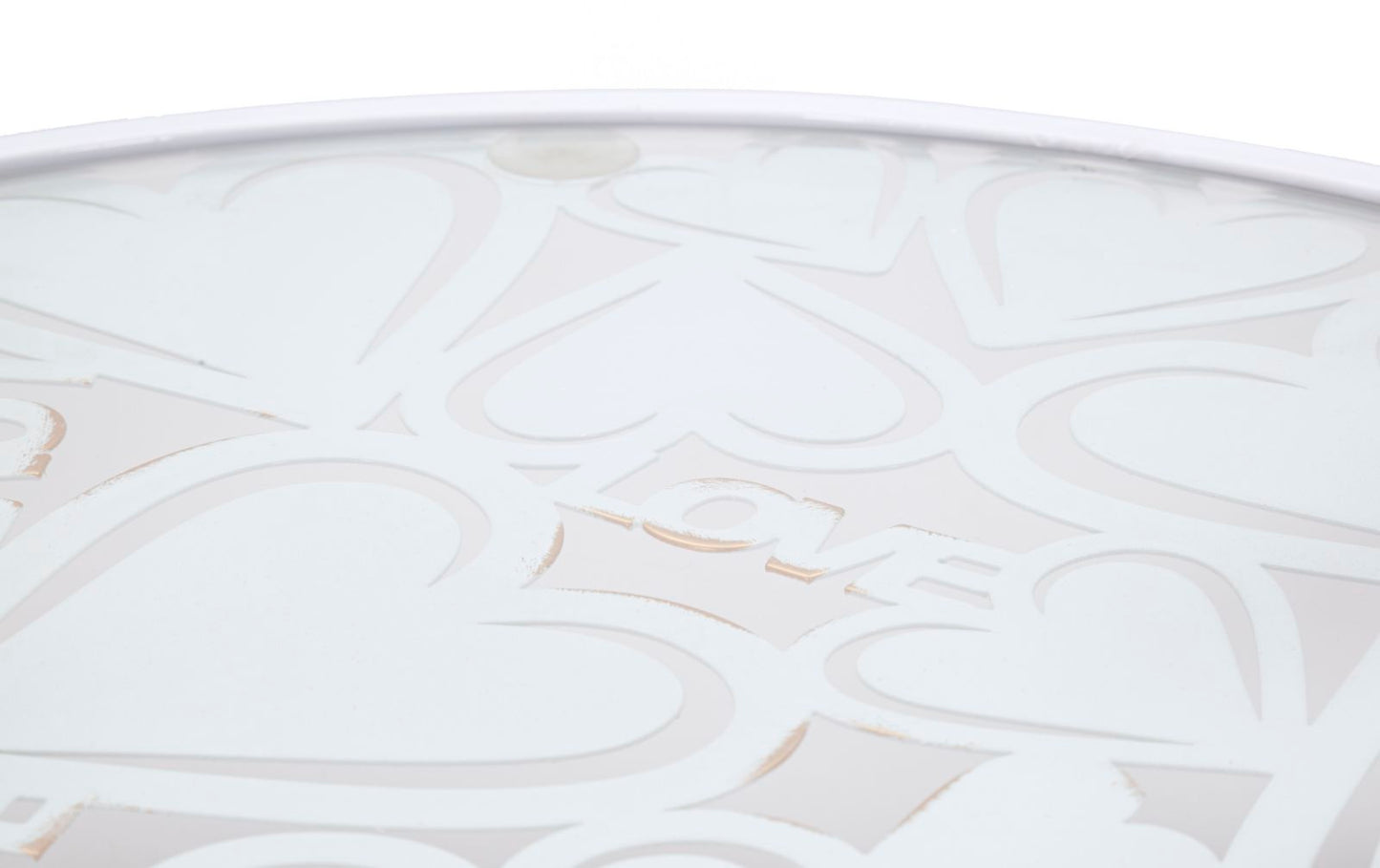 Set Witte Glazen Bijzettafels Met Hert-Motief