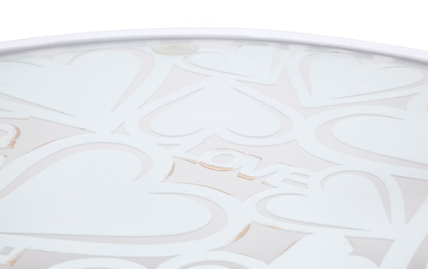 Set Witte Glazen Bijzettafels Met Hert-Motief