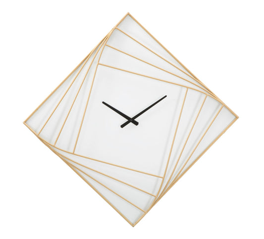 Wandklok Goldy Line Glam 85x85x6 cm