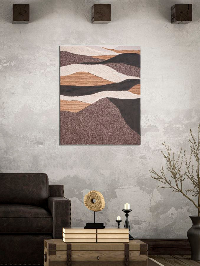 Handgemaakte Wandschildering Darky Boho Chic 100x80x3.7 cm