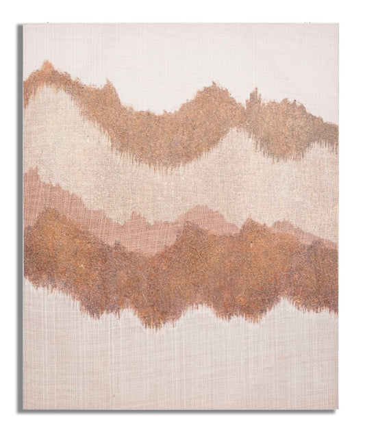 Handgeschilderd Wandschilderij Browny Boho Chic 100x80x3.7 cm