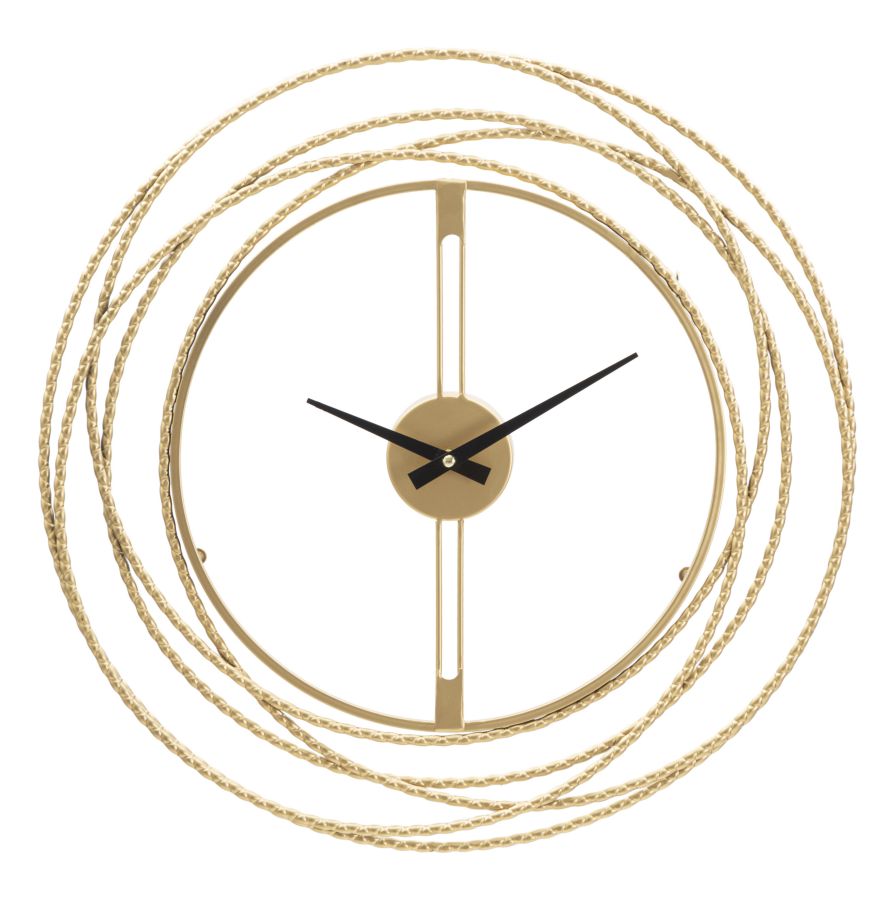 Wandklok Gold Strips 50x50x4 cm