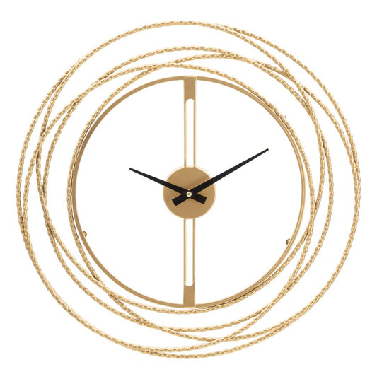 Wandklok Gold Strips 50x50x4 cm