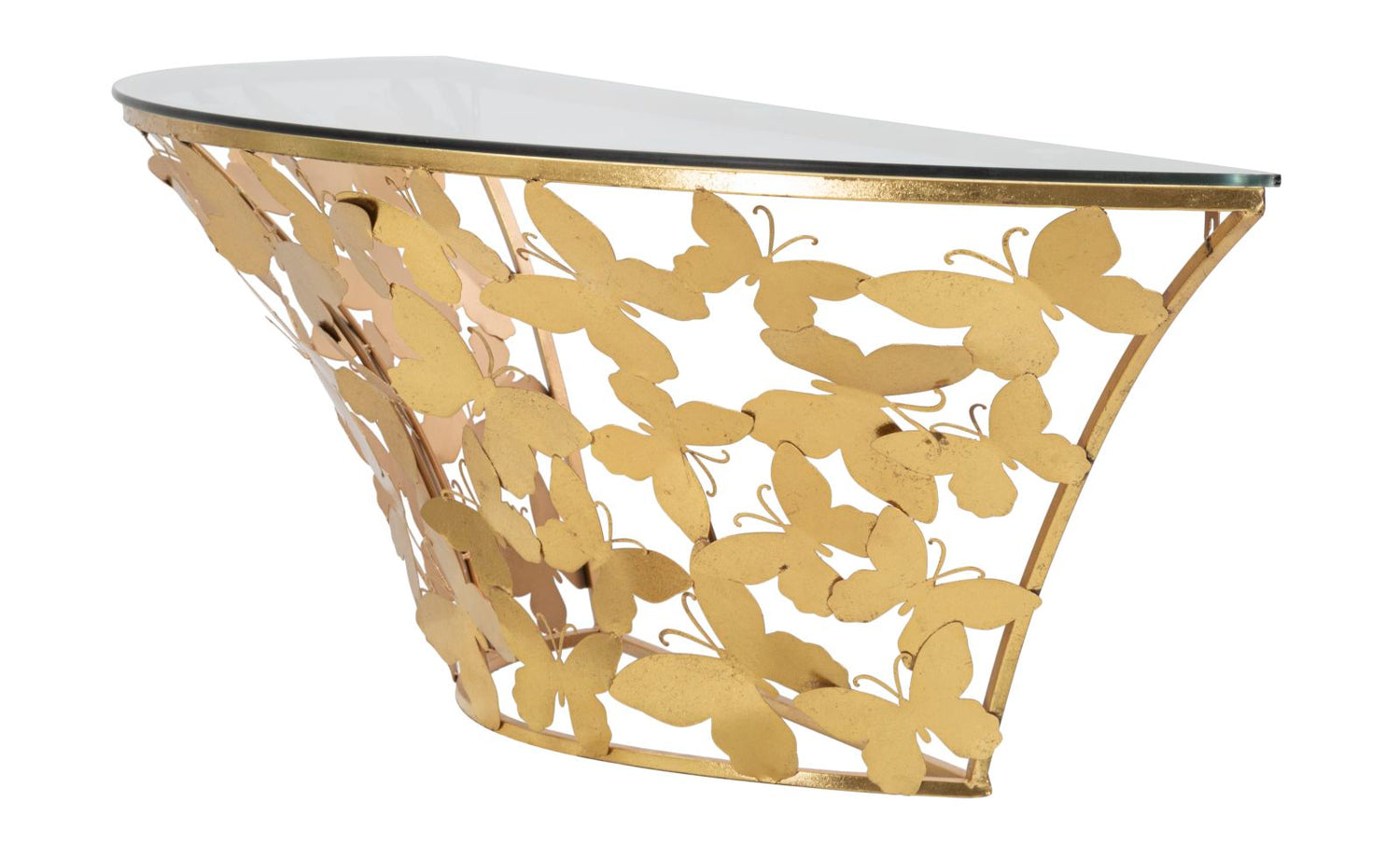 Wandconsole Vlinders Goud 37.2x120x40.5 cm