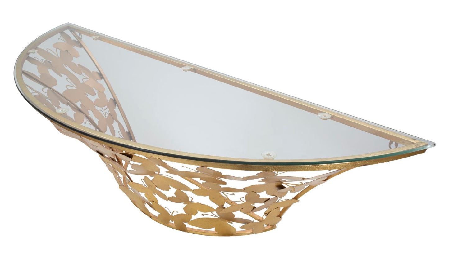 Wandconsole Vlinders Goud 37.2x120x40.5 cm
