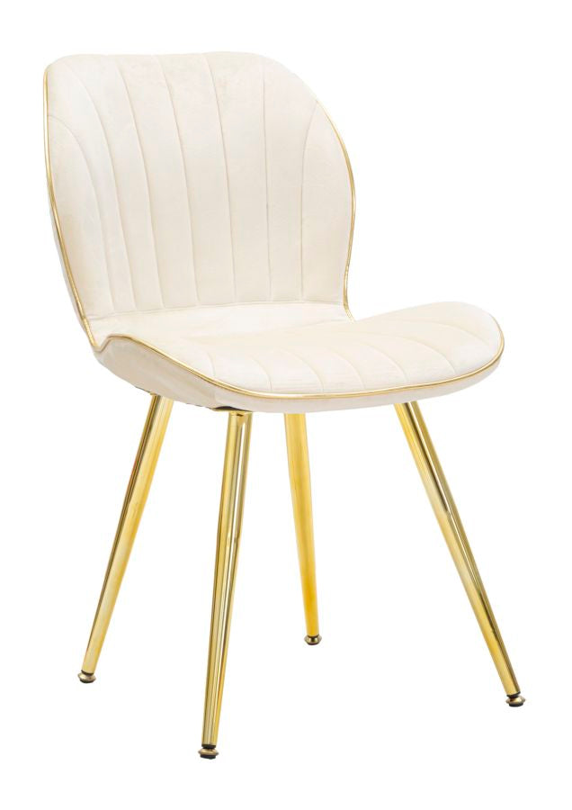 Paris Stoel Crème/Goud Set 2 Stuks 77x46x58 cm