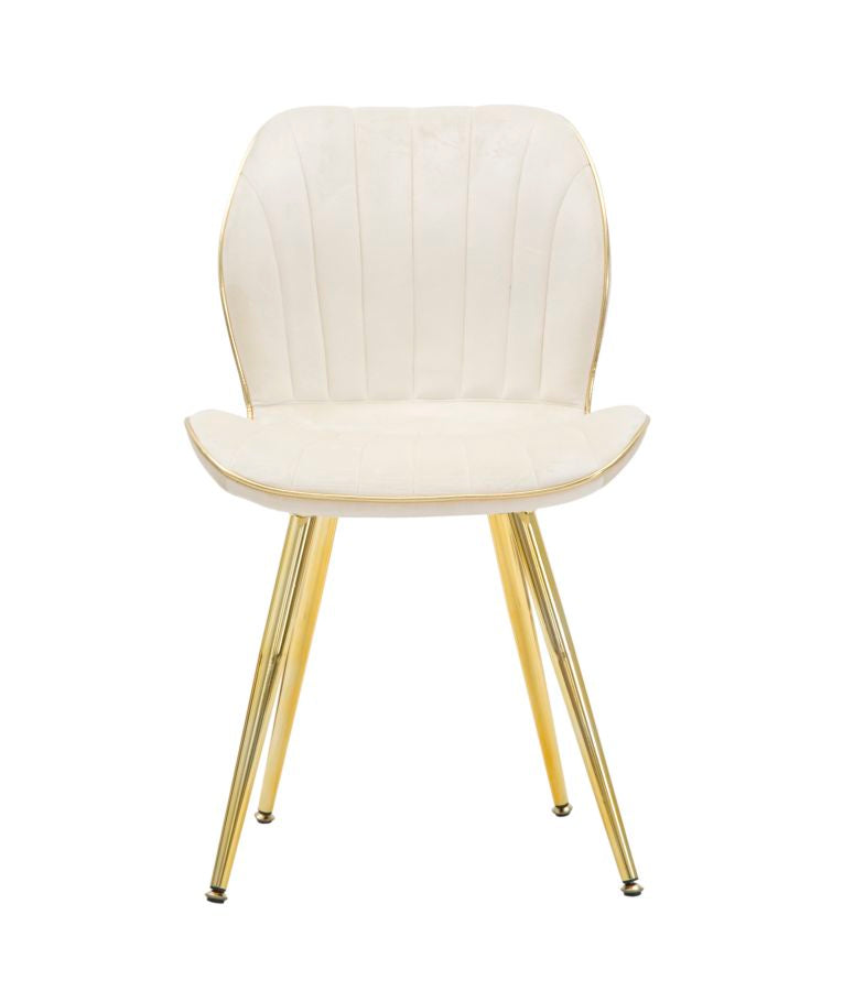 Paris Stoel Crème/Goud Set 2 Stuks 77x46x58 cm