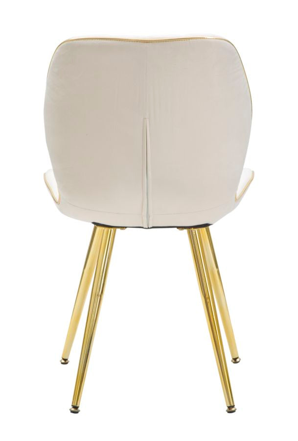 Paris Stoel Crème/Goud Set 2 Stuks 77x46x58 cm