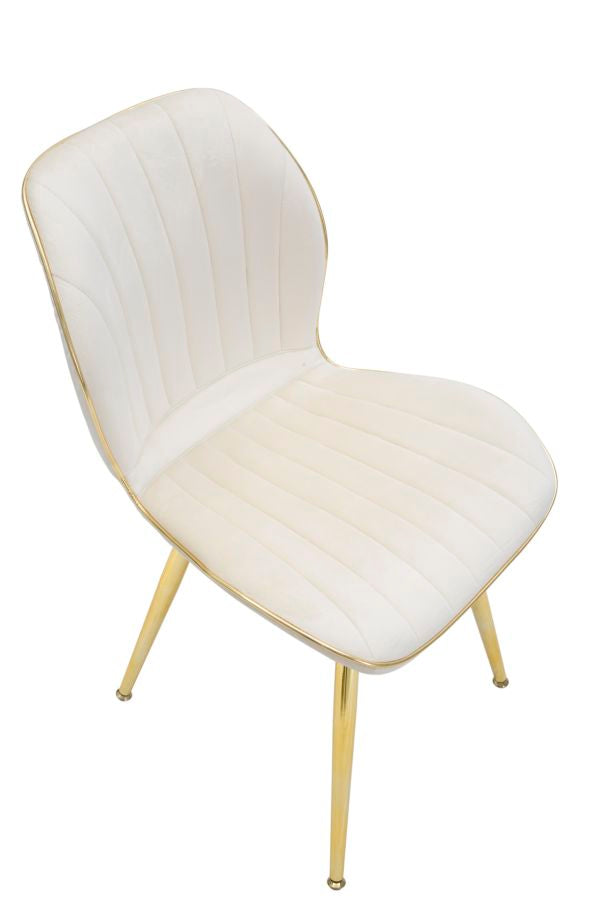 Paris Stoel Crème/Goud Set 2 Stuks 77x46x58 cm