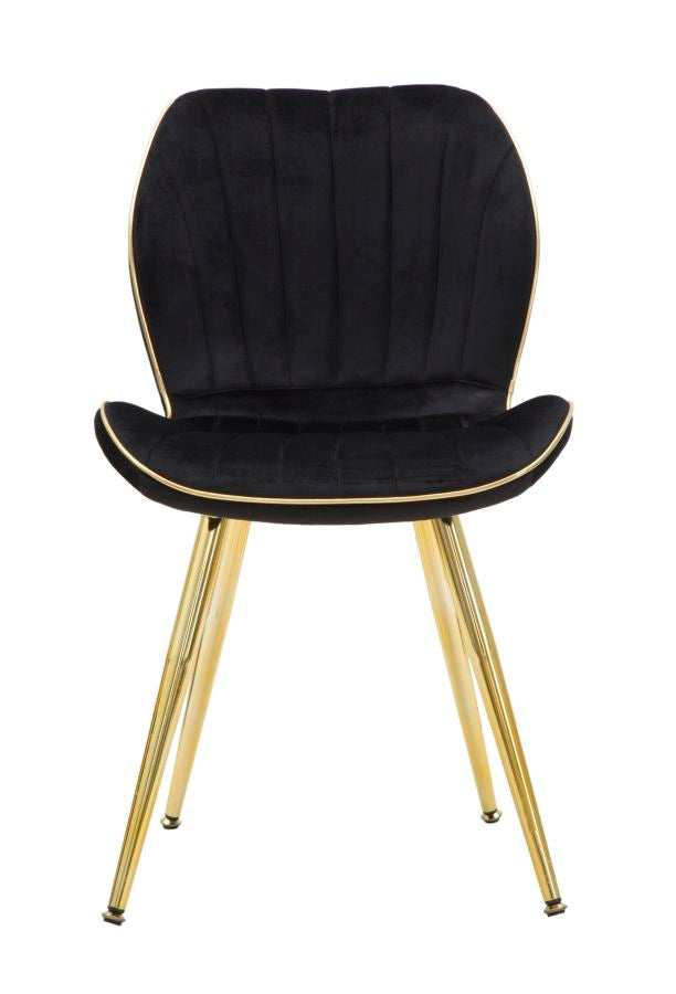 Parijs Stoel Zwart/Goud Set 2 Stuks 77x46x58 cm