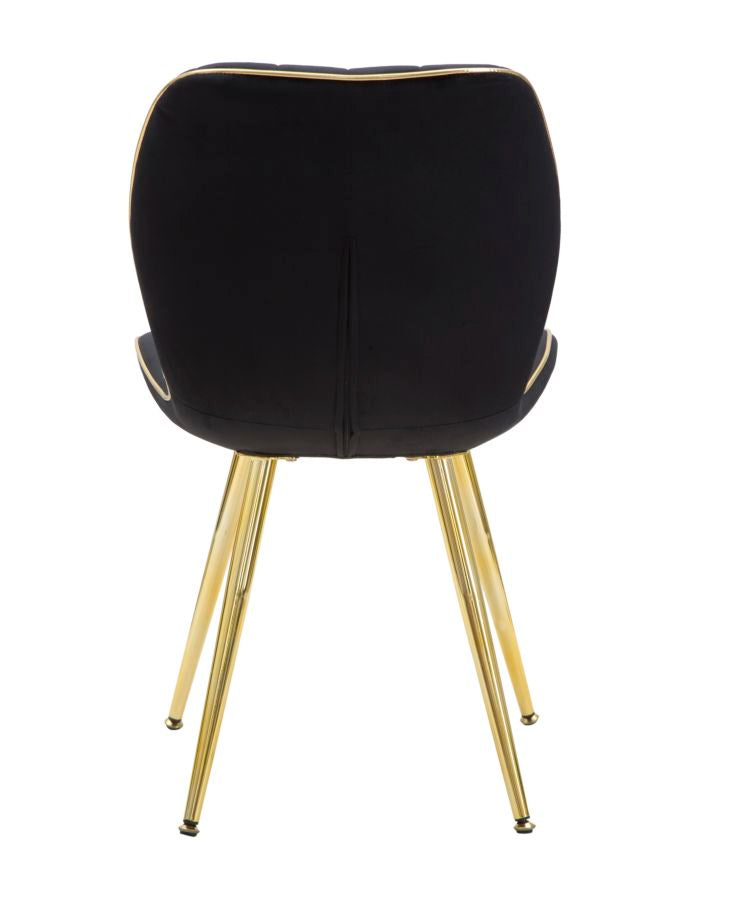 Parijs Stoel Zwart/Goud Set 2 Stuks 77x46x58 cm