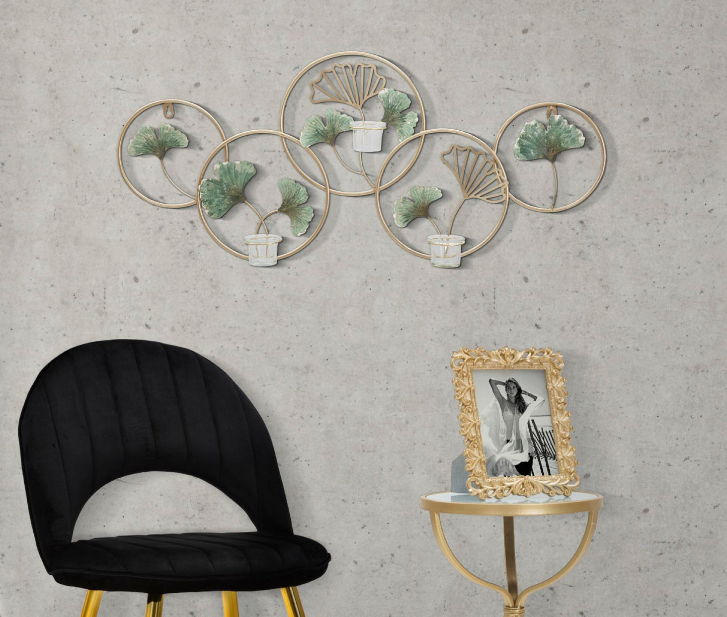 Wandkaarshouder Greenery Glam 35.5x80x7.5 cm