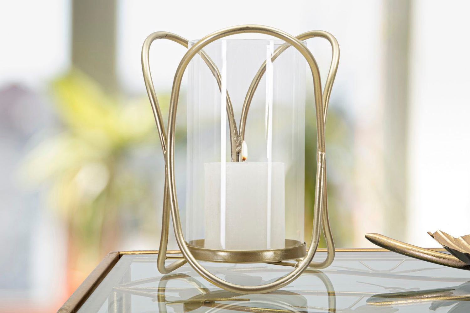 Kaarsenhouder Glox Goud 21.5x16x16 cm