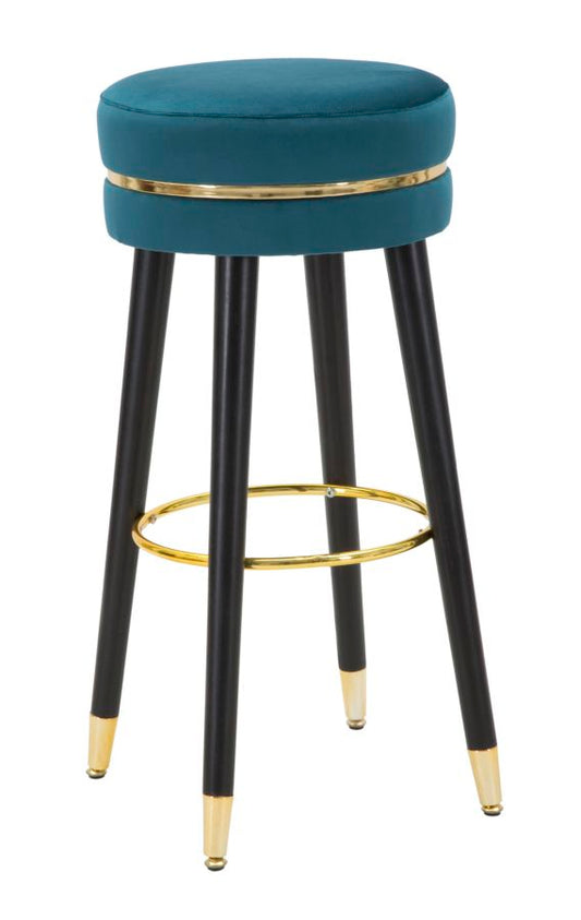 Barkruk Paris Teal/Gold 74x35x35 cm