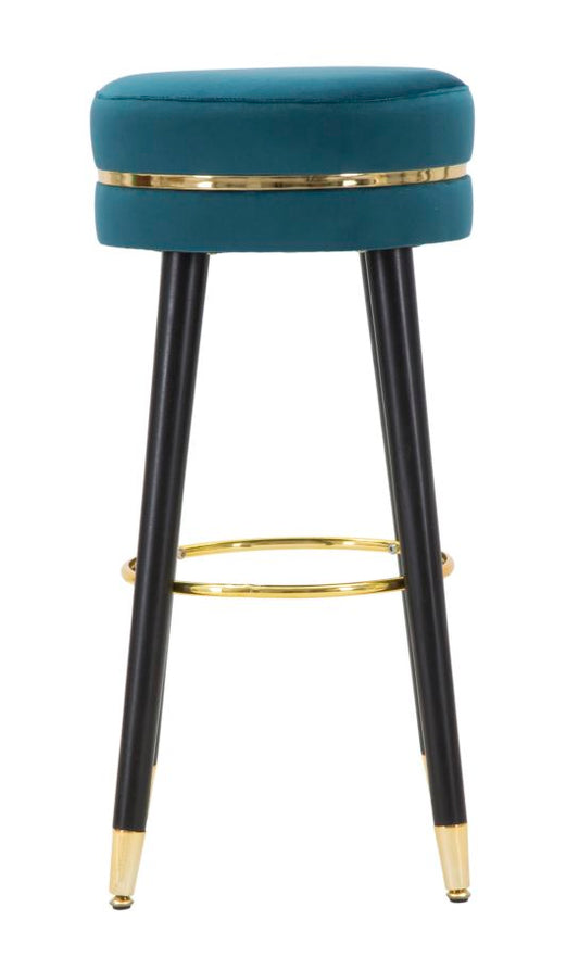 Barkruk Paris Teal/Gold 74x35x35 cm