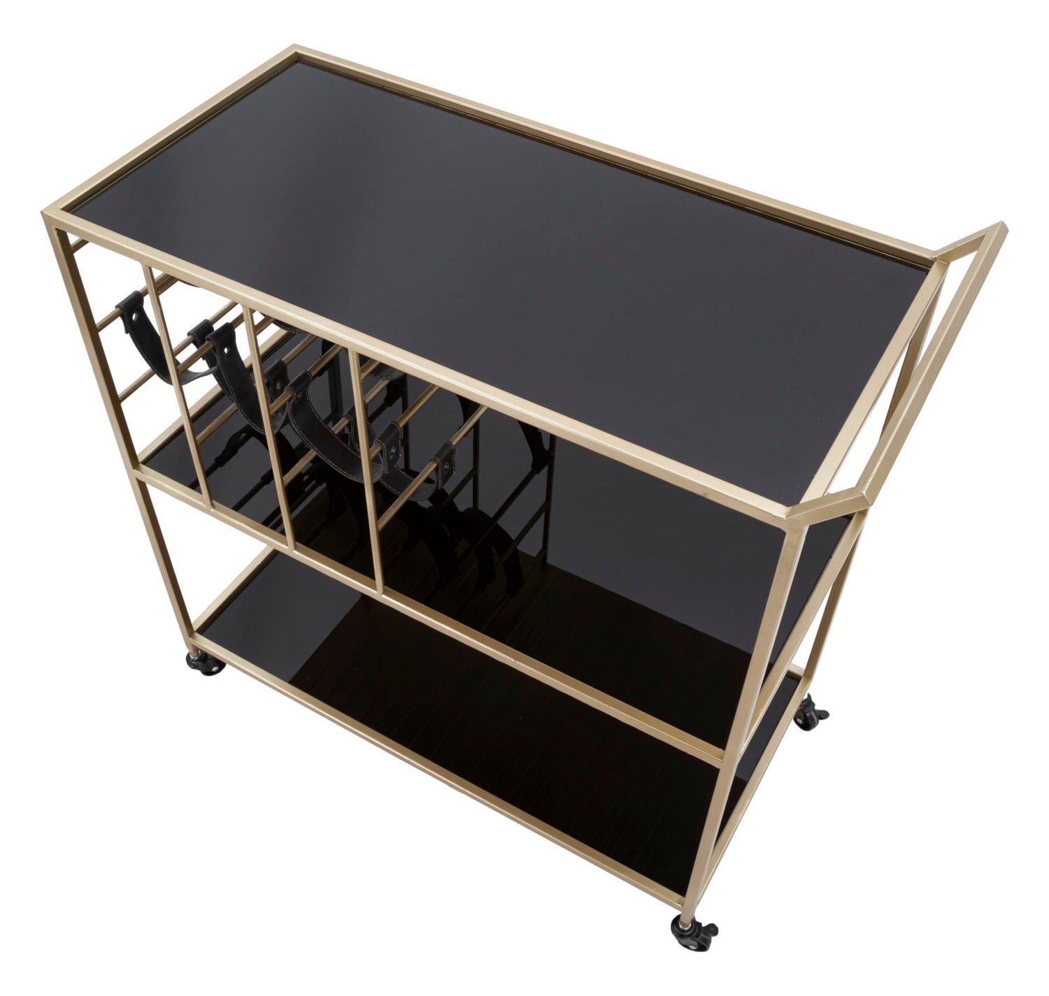 Serveerwagen Glam String Met Spiegelglas 82x79x39.5 cm