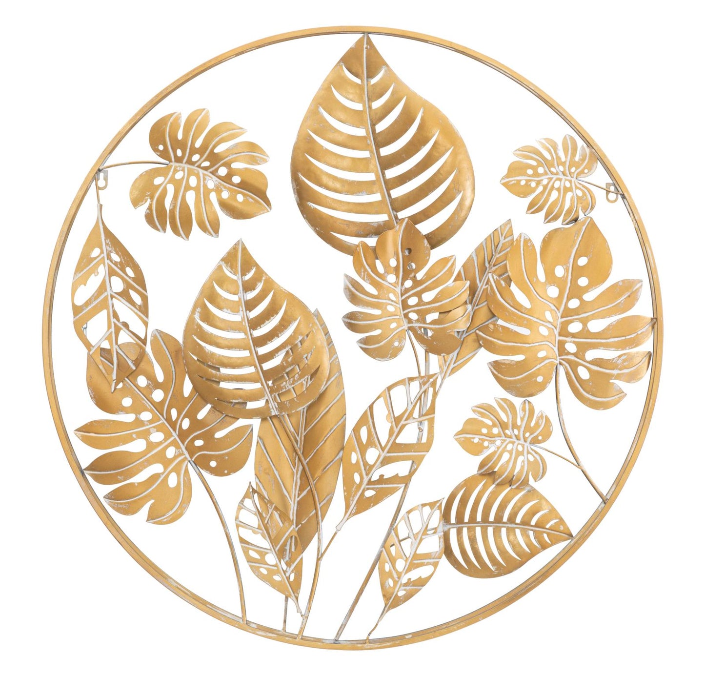 Wandpaneel Jungle Round Goud 80x80x6.5 cm