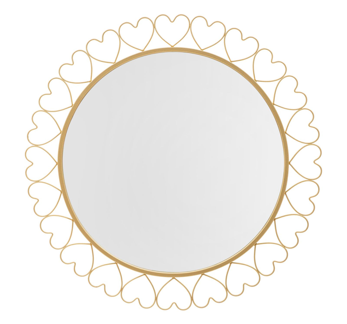 Wandspiegel Harten Goud 80x80x2.5 cm