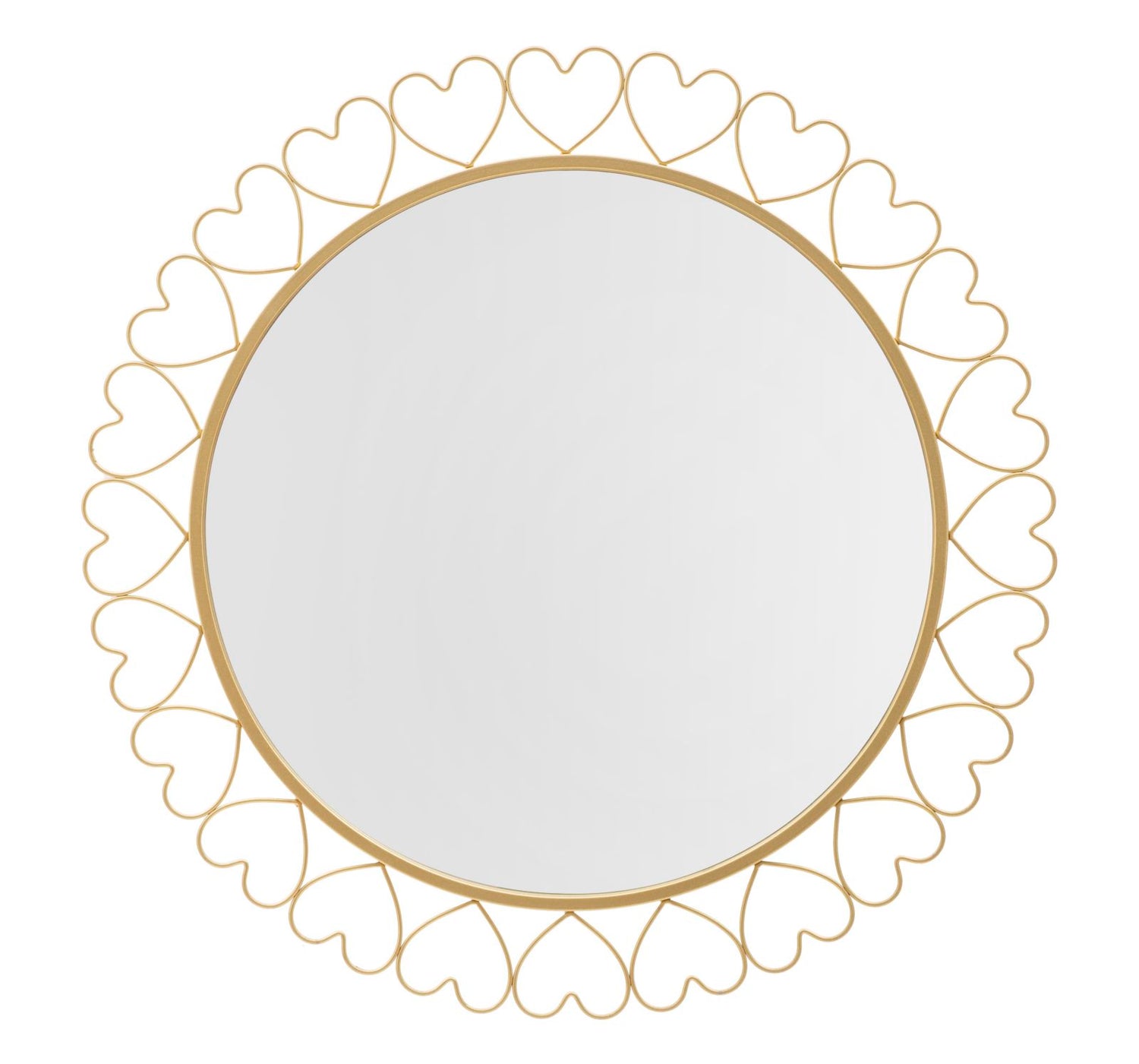 Wandspiegel Harten Goud 80x80x2.5 cm
